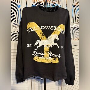 Yellowstone Dutton Ranch Black Sweatshirt
